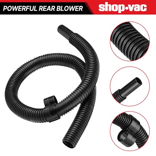 Shop-Vac 9056400 Dust Collection Hose Kit, 4 Ft x 1-1/4 Inch Flexible Vacuum Hose with 3 Adapters, Compatible with Wet/Dry Shop Vacuums & Power Tools