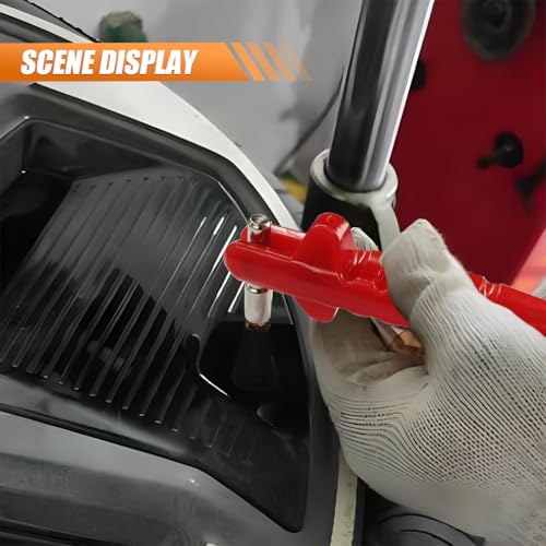 Car Tire Valve Stem Puller/Installer Tool with T Handle - No Scratch Car Valve Stem Remover Extender Adapter Replacement - Universal Car Tire Valve Stem Removal and Installation Repair Tool (Red) - color: Red