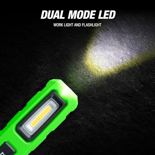 OEMTOOLS 32132 Dual Mode 6" LED Work Light, 200LM LED Flashlight, Gifts for Men, Magnetic, Rechargeable with USB Cable, Adjustable Brightness, Lights for Mechanics - style: 6" 200LM