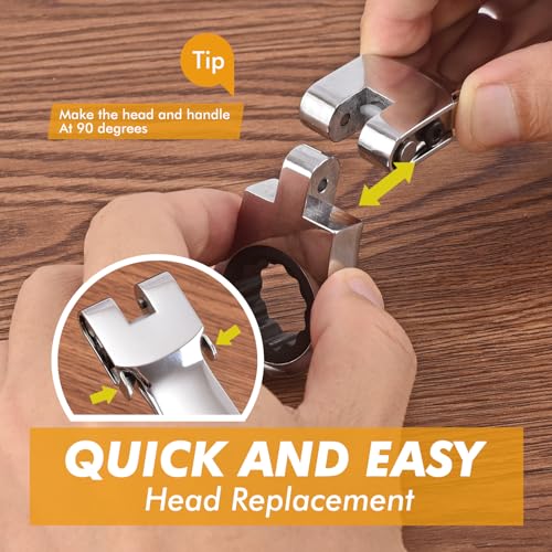 Flex Head Ratcheting Wrench Set, 1/4 to 3/4 Inch Ratchet Wrench Set with Interchangeable Heads for Mechanic Repair - style: SAE