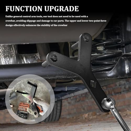 Lower Control Arm Prying Tool, Control Arm Bushing Tool, Automotive Suspension Specialty Bushing Pry, Car Accessories Lower Ball Joint Pry Compatible with a 1/2" Drive Extension Breaker Bar