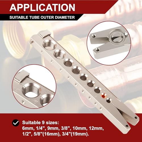 Wostore Manual & Electric Eccentric Flaring Tool - 9 Dies for Eccentric Flares on 6mm,1/4",9mm,3/8",10mm,12mm,1/2",5/8"(16mm)&3/4"(19mm) Copper Pipes - Ideal for Refrigeration HVAC Plumping Work… - size: Manual and Electric 9 size tool