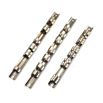 40 Socket Standard Wall Mount socket organizer Drive Socket Tray Holder Organizer Drawer Slide Sockets Rail Rack Tray Clips Tool Socket Tray Rail Rack Holder Storage For Drive Sockets - size: 21.5 cm/8-1/2”