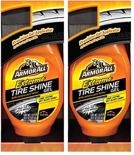Armor All Extreme Tire Shine Gel, Restoring Color and Tire Protection, 18 Fl Oz (Pack of 2) - size: 18 Fl Oz (Pack of 2), style: Tire Shine Gel