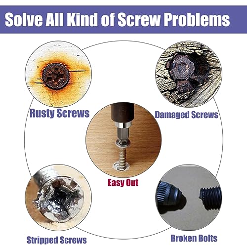 Yakamoz 22Pcs Mini Damaged Screw Extractor Kit Small Stripped Screws Remover Easy Out Broken Bolt Extractor Rusty Screw Removal Tool with Magnetic Extension Bit Holder & Socket Adapter