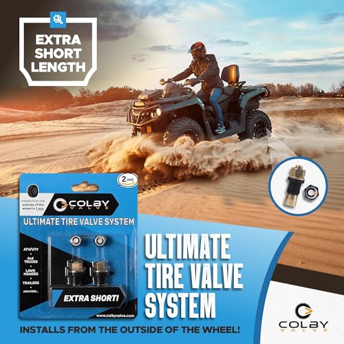 Colby Valve Ultimate Permanent Tire Valve Stem Replacement System | Valve Stem Short | No Need to Remove Tire | Tire Valve Stem Kit Made in USA from Quality 360 Brass Components - size: Extra Short