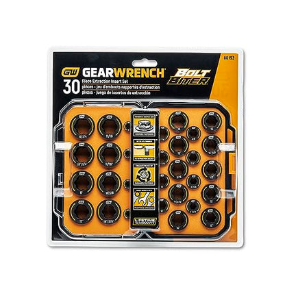 GEARWRENCH 30 Piece Bolt Biter SAE/Metric Wrench Insert Set - 86193 - style: 30 Piece