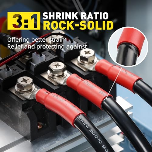 haisstronica 220PCS Heat Shrink Tubing Kit, 3:1 Adhesive Lined Heat Shrink Tube with 350W Mini Heat Gun, Waterproof Insulated Shrink Wrap for Automotive Marine Wiring Repair - size: 220 PCS