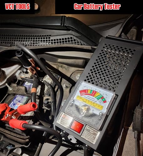 VCT Battery Load Tester 12 Volt at 100 Amps / 6 Volt at 50 Amps Battery Tester, Includes Alligator Clamps - 12V or 6V Battery Health Checker, Check Starter Motor Draw