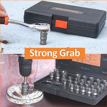 Upgrade Bolt Extractor Set, 32PCS Impact Bolt & Nut Remover Set, Stripped Lug Nut Remover, Extraction Socket Set for Removing Damaged, Frozen, Rusted, Rounded-Off Bolts, Nuts & Screws - size: 32 Pieces