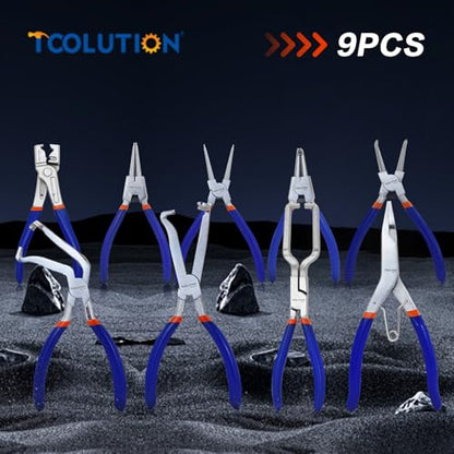 9pcs Electrical Disconnect Plier Set - color: 9pcs Set