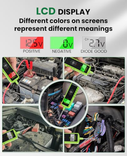 12 Volt Test Light Automotive, Power Circuit Probe Kit, 6V - 24V Car Fuse Tester, Voltage Tester 0.3v-70v, AC DC Outlet Tester, Automotive Short Circuit Finder, P60 - style: P60