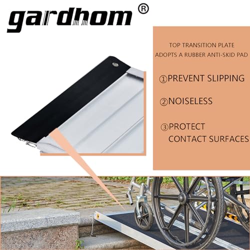 Portable Wheelchair Ramp 3FT, gardhom Non Skid Aluminum Folding Wheelchair Ramp Handicap Ramp Wheel Chair Ramps for Home Entrance Threshold Doorways Stairs Curbs Scooter - size: 3 Foot (Pack of 1)