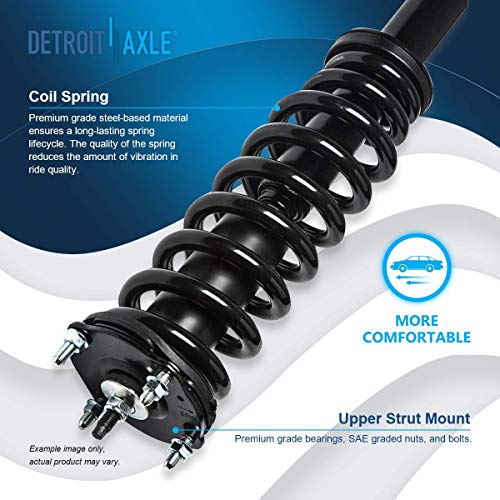 Detroit Axle - 4WD Front Struts for 2007-2021 Toyota Tundra [w/o TRD Package] Complete 2 Struts with Coil Spring 2008 2009 2010 2011 2012 2013 2014 2015 2016 2017 2018 2019 Replacement - size: 171119L_171119R-DA/PAIR