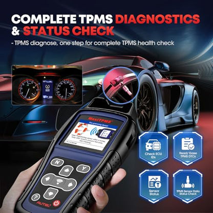Autel MaxiTPMS TS501 PRO TPMS Programming Tool, 2026 Same as TS508WF TS508 | Up of TS501 TS408S, Relearn Activate Tire Sensors, Program MX-Sensors, Turn Off TPMS Light, Lifetime Free TPMS Tool for DIYer