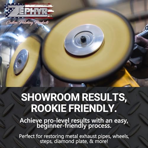 Zephyr - Super Shine Beginner's Aluminum Polishing Kit - Metal Polishing Kit Made for Fuel Tanks, Aluminum Wheels, Peterbilt Steps, & More - size: Super Shine Intro Kit
