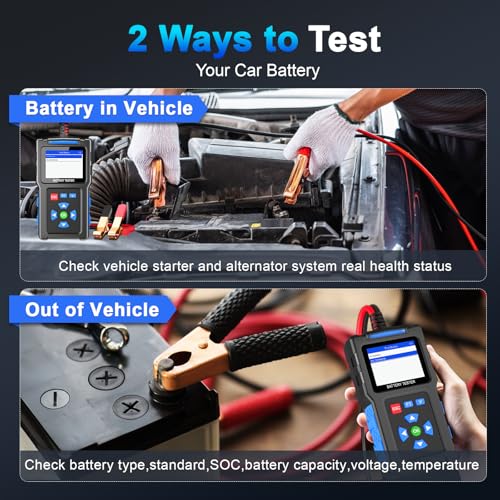 Battery Load Tester 12v Automotive, 20-2000 CCA Car Battery Tester and Alternator Tester for 24V Vehicles, BT300 - style: BT300