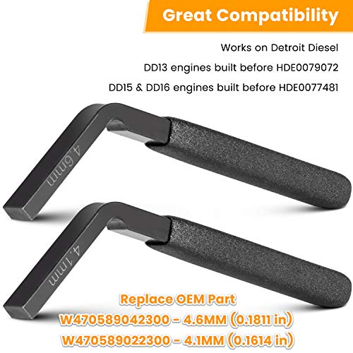 For Detroit Diesel DD15 DD16 Engine Camshaft Timing Tool+TDC Locating Pin+Brake Adjustment Tool 4.6MM&4.1MM+Barring Tool W470589104000 W470589001500 W470589046300/J-46392 W470589042300 W470589022300