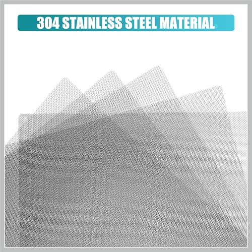 5PCS Welding Mesh Plastic Reinforcing Stainless Steel Wire Mesh Screen for Thermoplastic Repairs Welding Kit for Bumper Kayak Window Screen Mesh Fireplace Net Replacement Car Parts