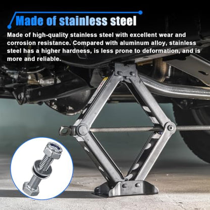 Upgraded Stainless Steel Trailer Jack Drill Adapter, Cordless Drill Adapter Kit with 1/2 Inch Socket Adapter Bit, Universal Replacement for Top Wind Trailer Jack Crank Handle