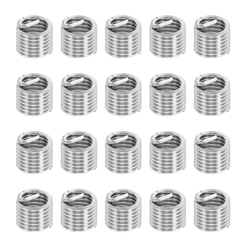PATIKIL Wire Thread Inserts 3/8-16 UNC 1.5D 14.2mm, 20Pcs 304 Stainless Steel Helical Coiled Wire Screw Threaded Sleeve Sheath for Mechanical Equipment Automotive Repairs - size: 3/8-16 UNC, 14.2mm
