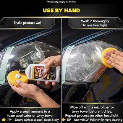 Meguiar's PlastX Clear Plastic Polish, Headlight Restoration Polish, Plastic Cleaner & Scratch Remover, Restores Clarity, Removes Yellowing, Oxidation & Cloudiness, 10 Oz (Pack of 6) - size: 6 Pack