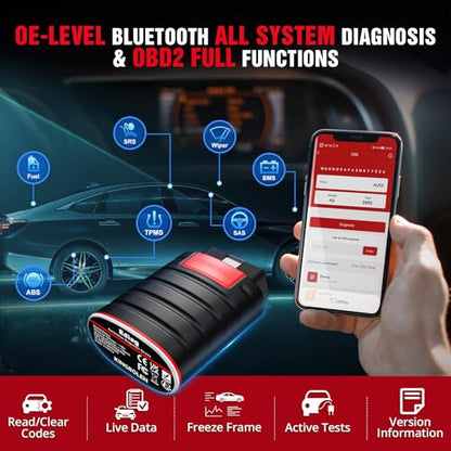 KINGBOLEN Ediag OBD2 Scanner Bluetooth, Bidirectional Scanner All System Diagnostic Tool for iOS & Android, Active Test,15+ Reset Function, FCA AutoAuth, 1 Year Update | All Software 1 Year Update For iOS & Android, Active Test Code Reader with ECU Functi