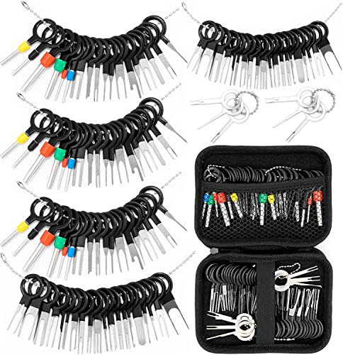 Vignee 82 Pcs Terminal Removal Tool, Terminal Pins Puller Repair Removal Tools for Car Pin Extractor Electrical Wiring Crimp Connectors and Most Connector - color: 82Pcs