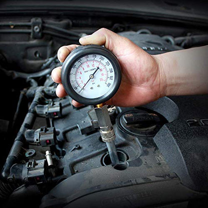 BETOOLL HW0130 8pcs Petrol Engine Cylinder Compression Tester Kit Automotive Tool Gauge