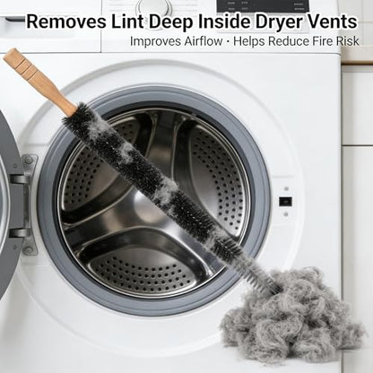 Universal Dryer Vent Cleaner Kit Compatible with All Vacuum Cleaner Include Vacuum Hose Attachment Accessories Brush Lint Brush,Dryer Vent Vacuum Hose (Set A)