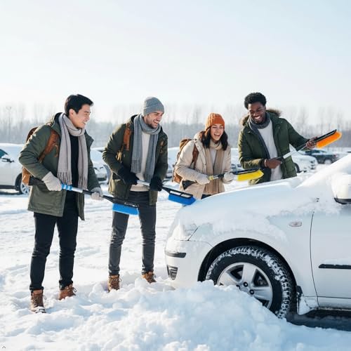 Windshield Cleaner Tool Car Cleaning Kit Pink Car Accessories Ice Scrapers for Car Windshield Snow Brush for Car Ice Scraper Snow Snow Scraper
