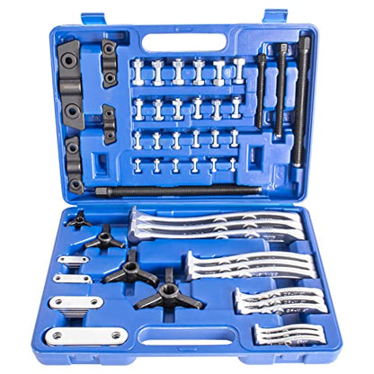 4-Piece Heavy Duty Gear Puller Set, 3" 4" 6" 8" 2 and 3 Jaw Pulley Puller Bearing Separator Kit, Professional Bearing Puller Kit & Gear Hub Pulley Puller Tool for VP44 Rusted Flywheels