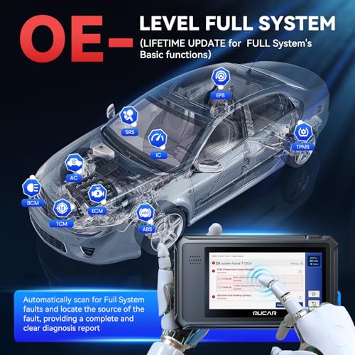 MUCAR VO6 Bidirectional Scan Tool, Full Systems Diagnostic OBD2 Scanner, Automotive Diagnostic Scanner for Car, 28+ Services Code Reader, CAN FD, FCA/AutoAuth, Lifetime Free Update=No Subscriptions