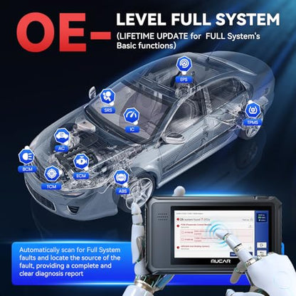 MUCAR VO6 Bidirectional Scan Tool, Full Systems Diagnostic OBD2 Scanner, Automotive Diagnostic Scanner for Car, 28+ Services Code Reader, CAN FD, FCA/AutoAuth, Lifetime Free Update=No Subscriptions