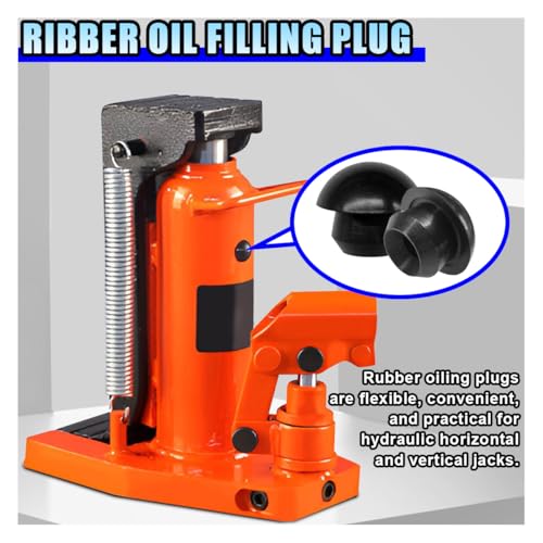 6PCS Bottle Jack Floor Jack Oil Filler Plug, 8mm Rubber Hydraulic Oil Filler Plug Bung, Horizontal Jack Top Pressure Rod for Oil Reservoir Fill Hole (6PCS) - size: 6PCS