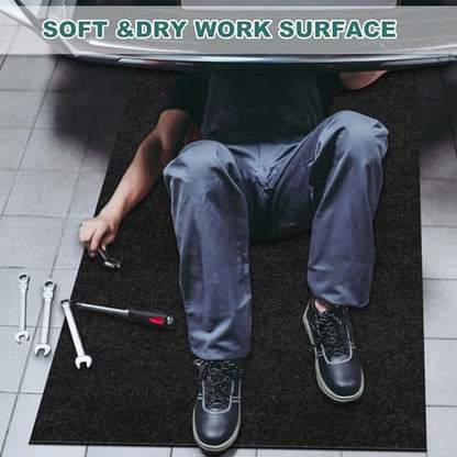 36" x 60" Oil Drip Mat for Garage Driveway, Reusable Floor Oil Spill Leak Absorbent Pads for Motorcycle Car Oil Leak Stain Resistant(2pcs) - size: 3' x 5' (2pcs)