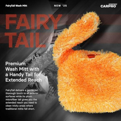 CARPRO Fairytale Mitt - Premium Ultra Soft Microfiber Wash Mitt with a Handy Tail for Extended Reach (1 Pack)
