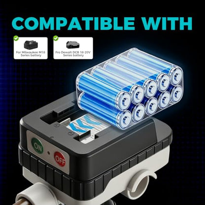 Cordless Fuel Transfer Pump 4.5 GPM | Compatible with Milwaukee M18 & DeWalt 20V Batteries, w/ Universal Adjustable Drum Adapter For Automotive & Heavy Equipment