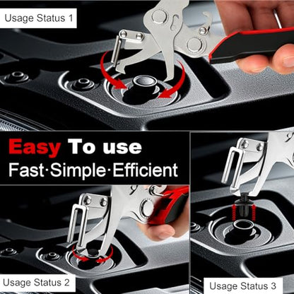 Car Clip Pliers,Professional Auto Clip Removal Pliers, Panel Clip Removal Tool for Automotive Plastic Fasteners, Push Pin & Door Trim Disassembly Interior & Exterior Repair Tool Without Damage