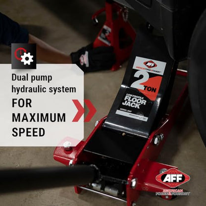 AFF 2 Ton Professional Floor Jack - Heavy Duty, Dual Pump - Low Profile Hydraulic Car Jack - style: Floor Jack