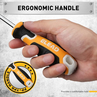 6-Piece Magnetic Screwdrivers Set, 3 Phillips and 3 Slotted Tips Professional Cushion Grip Screwdriver Set - style: 6-Piece Magnetic Screwdriver Set