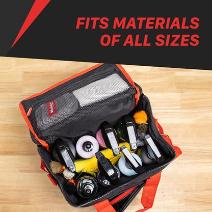 Maxshine Universal Detailing Tool Bag Tote with Belt & Handle | Durable 1680D Oxford Fabric | Compact Storage Organizer for Car Detailing Tools, Brushes, Bottles & Auto Care Accessories