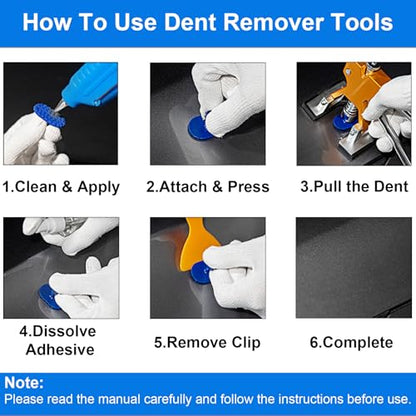 Dent Puller Kit for Cars, Professional Paintless Dent Repair Kit for Auto Body Dent Removal - 59PCS