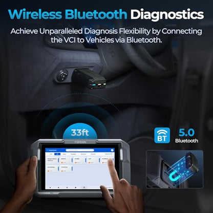 TOPDON OBD2 Scanner, ArtiDiag900 Lite Bi-Directional Diagnostic Tool, All System Automotive Scanner with 8 Reset Services, FCA AutoAuth & CAN-FD, Wireless Car Diagnostic Tool with 8" Large Screen
