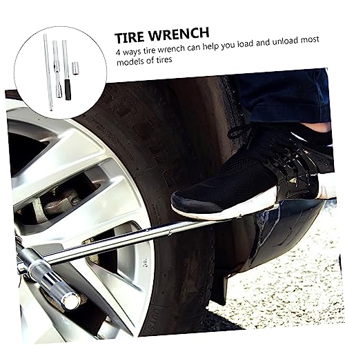 Unomor Emergency Lug Nut Wrench for Car Tire Way Lug Wrench High Torque Breaker Bar for Vehicle Maintenance