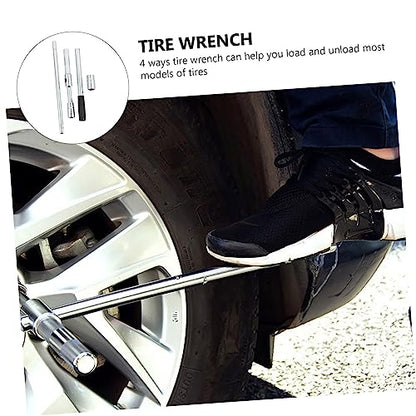 Unomor Emergency Lug Nut Wrench for Car Tire Way Lug Wrench High Torque Breaker Bar for Vehicle Maintenance