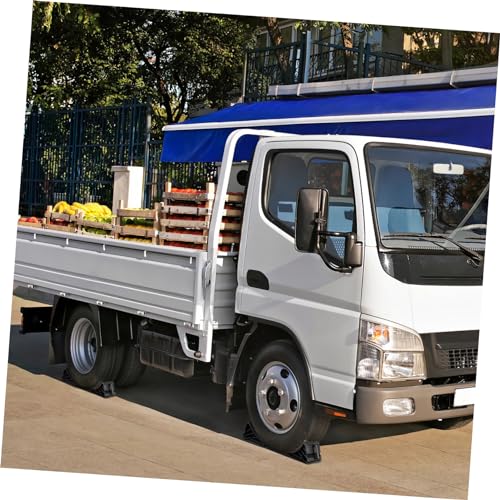 Heavy Duty Wheel Chock Set of 4 Anti-Slip Tire Stabilizers for Trucks and Trailers Sturdy Wheel Blocks for Vehicle Safety