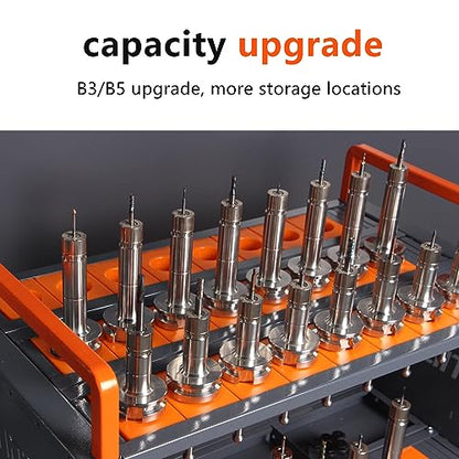CNC Tool cart, CNC Trolley is Suitable for Warehouses and CNC Machining Centers, Gray, Non-Slip and Scratch-Resistant, CNC Tool Rack BT30-36CAP - size: CAT30-36CAP
