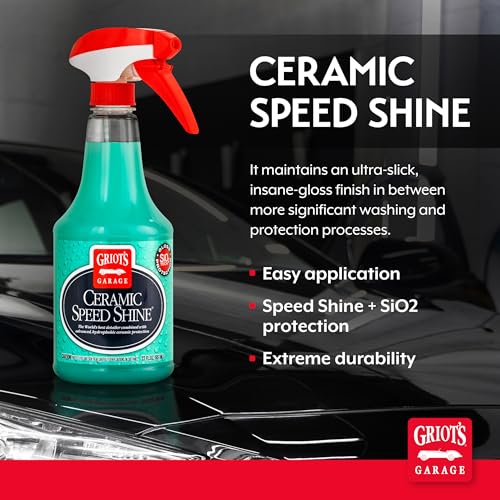 Griot's Garage Ceramic Speed Shine Detail Spray for Car Detailing, Provides a High-Gloss Finish and Extends Life of Coatings, 10945, 22 oz - size: 22 Fl Oz (Pack of 1)
