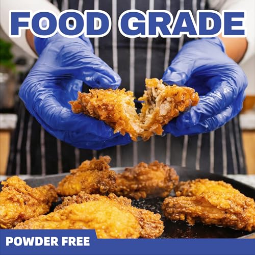 Beastek Nitrile Exam Gloves, 4.0 Mil 100 Pcs, Powder-Free Latex-Free Medical Cooking Food-Safe Disposable Gloves, Blue Violet - color: Large (Blue Violet)